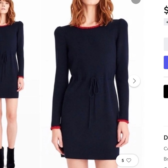 Club Monaco Xs blue sweater dress cloviee - Picture 2 of 8